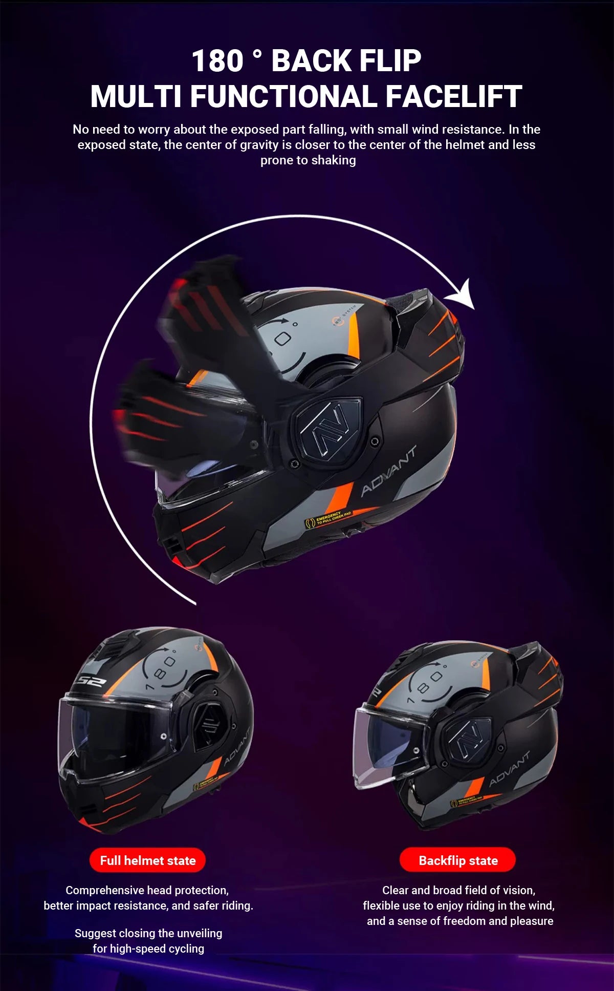 LS2 FF906 Advant Modular Full Face Helmet