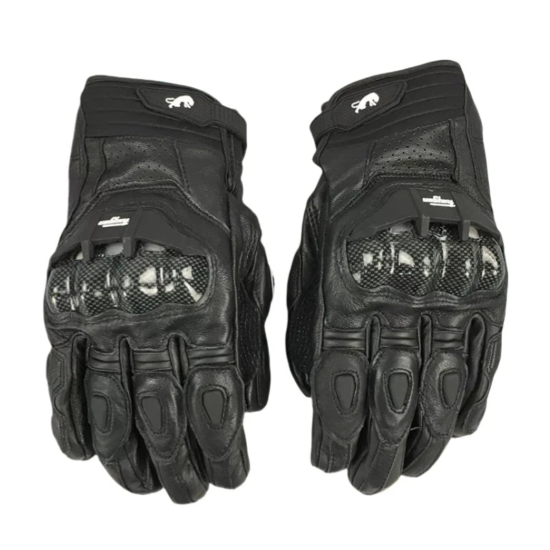 Leather Touchscreen Riding Gloves