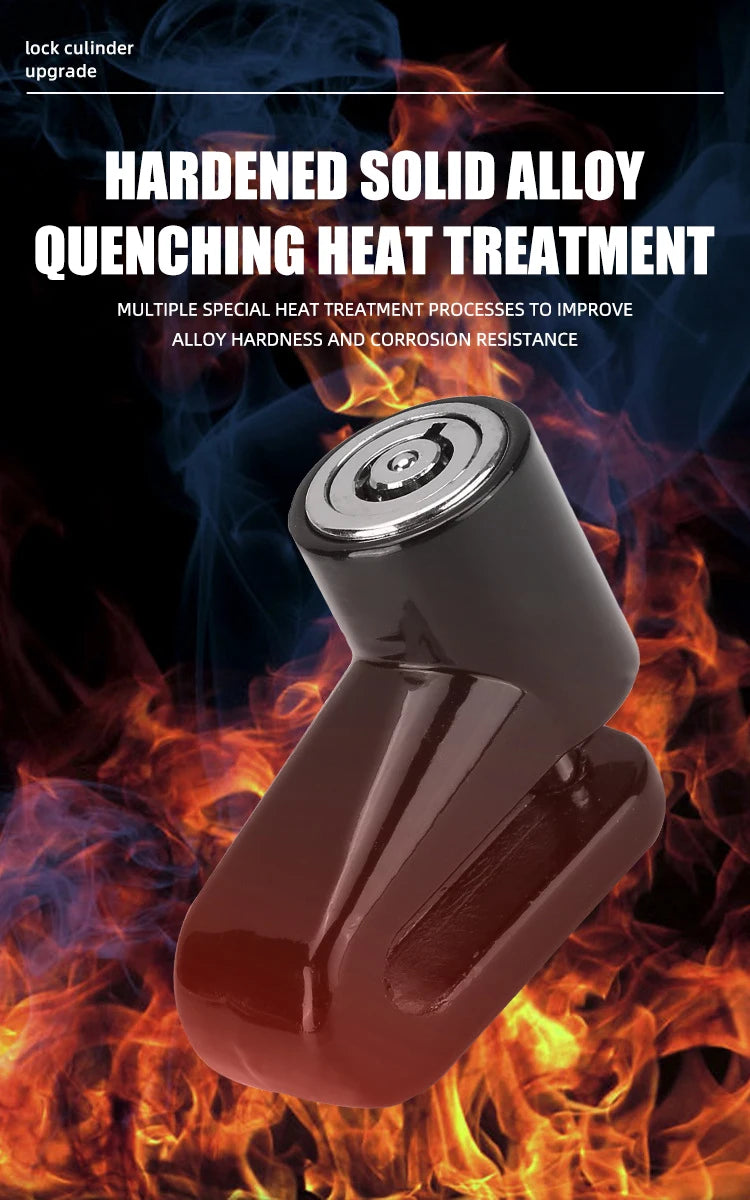 Heavy-Duty Motorcycle Disc Brake Lock