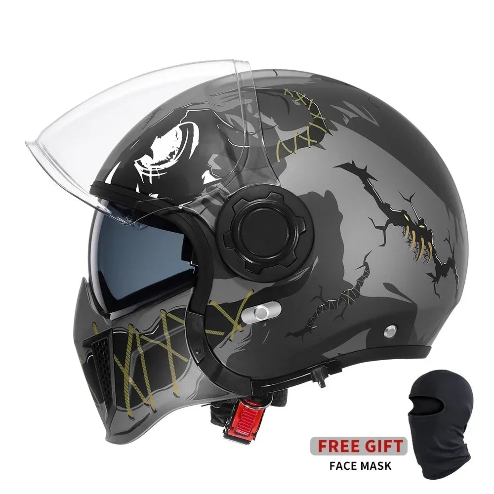 Retro Style Modular Motorcycle Helmet