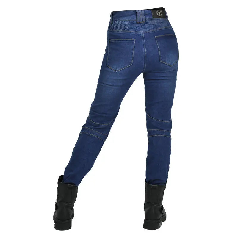 Women's Embroidery Motorcycle Pants