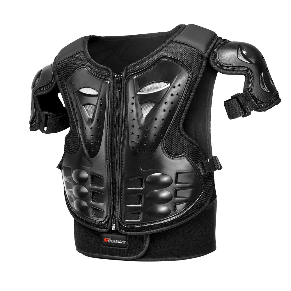 Kids Motorcycle Armor Vest Set with Elbow and Knee Pads