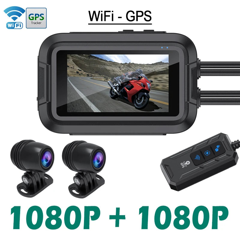 Dual 1080P Waterproof Motorcycle DVR Camera