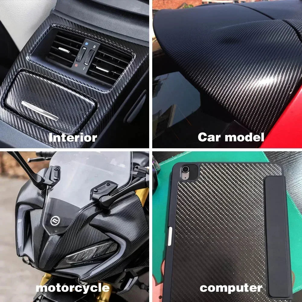 Motorcycle 3D Carbon Fiber Vinyl Wrap