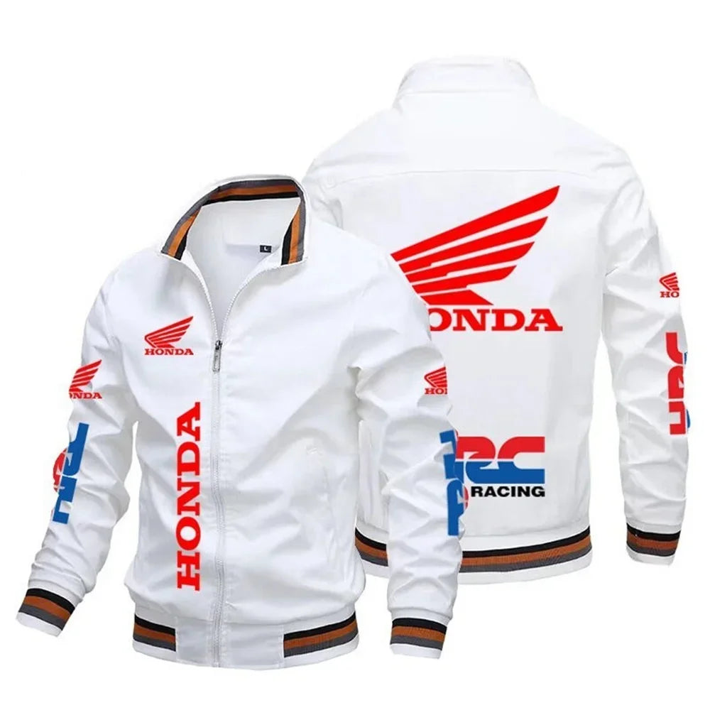 Leather Bomber Motorcycle Jacket with CE Armor