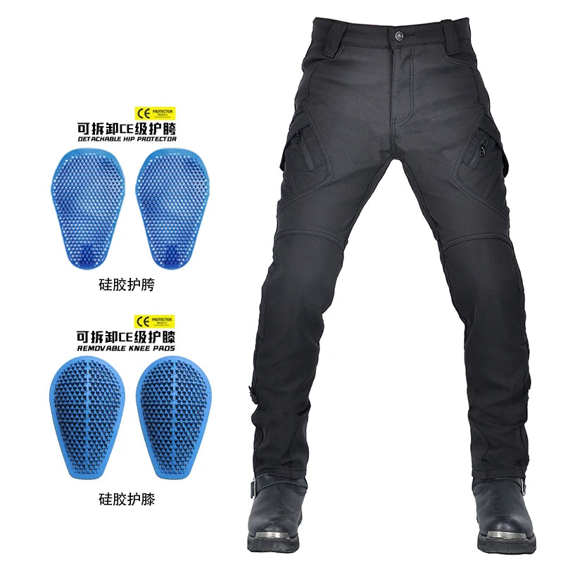 Classic Motorcycle Rider Pants for Autumn and Winter