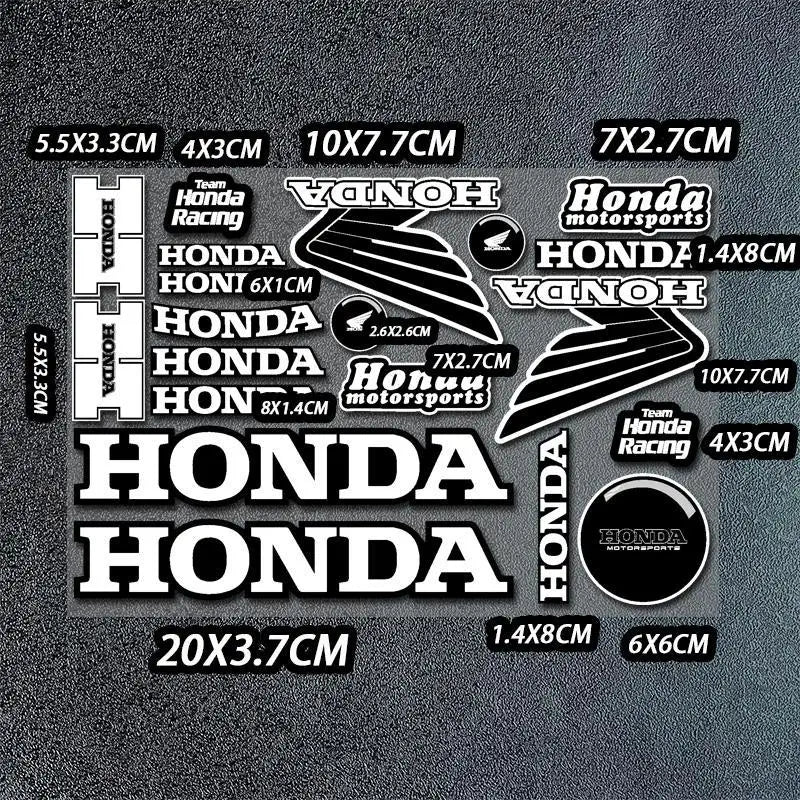 Honda Motorcycle Racing Sponsor Stickers