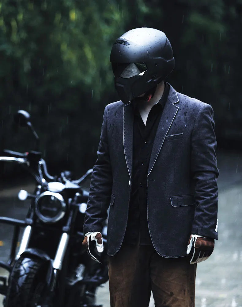 Retro Locomotive Full Face Motorcycle Helmet