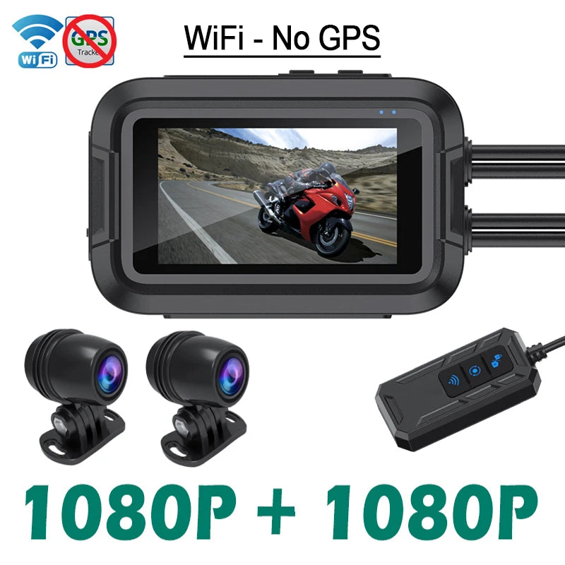 Dual 1080P Waterproof Motorcycle DVR Camera