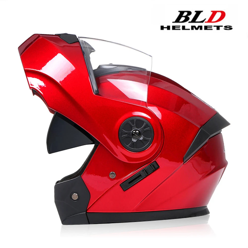 Dual Lens Flip-Up Modular Motorcycle Helmet