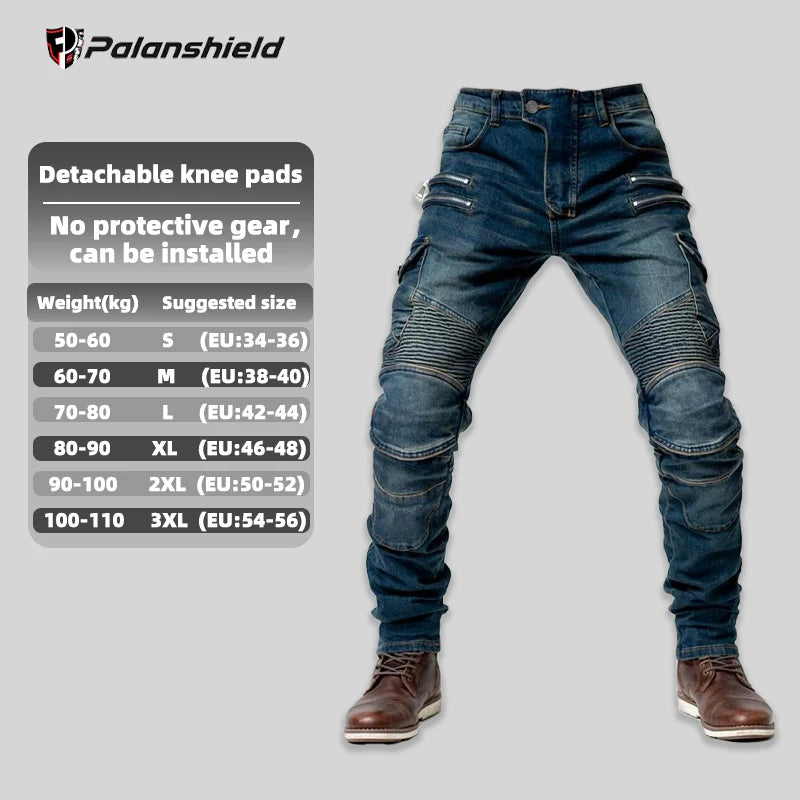 Double Zipper Metal Motocross Trousers for Men and Women