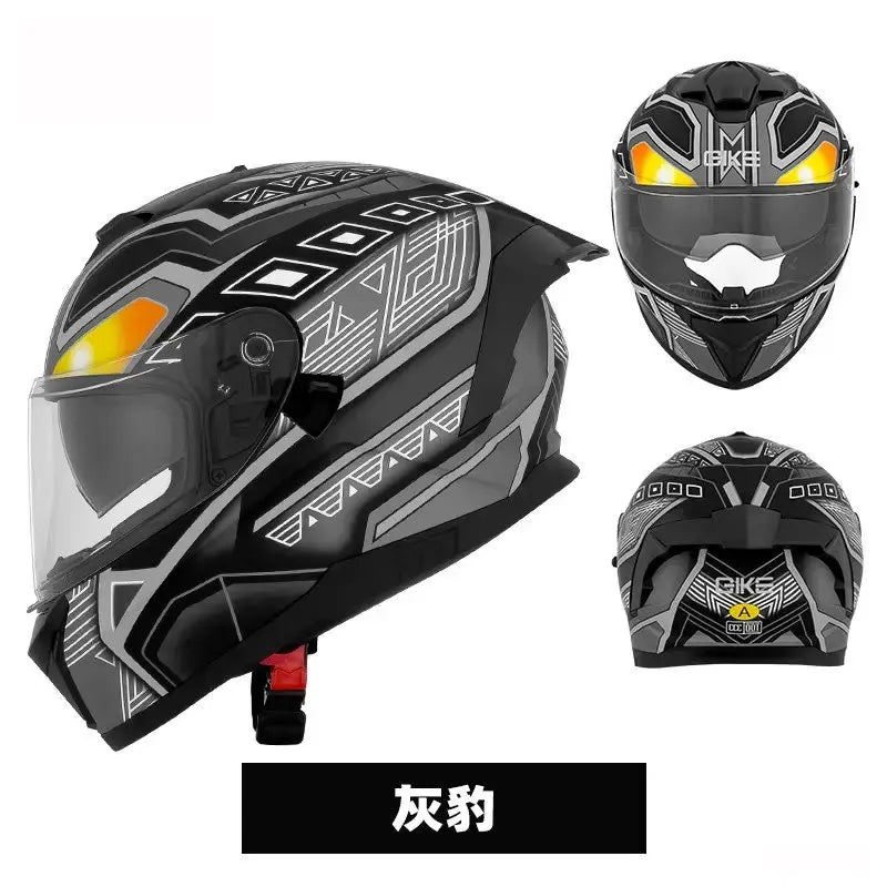 Dual Lens Full Face Motorcycle Helmet