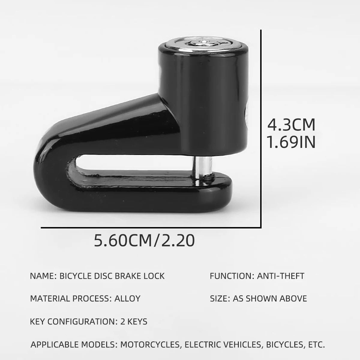 Heavy-Duty Motorcycle Disc Brake Lock
