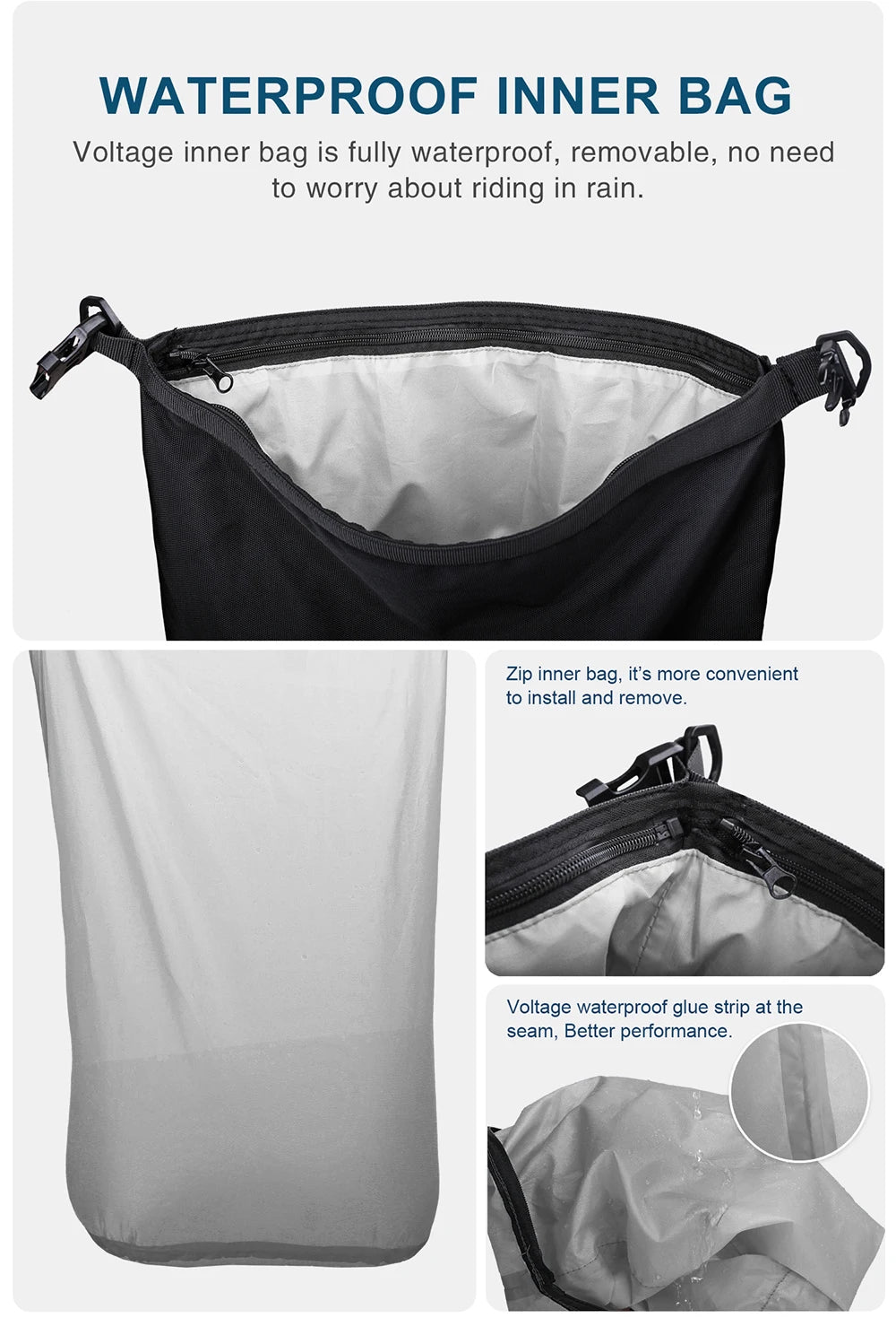 Waterproof Motorcycle Back Seat Bag