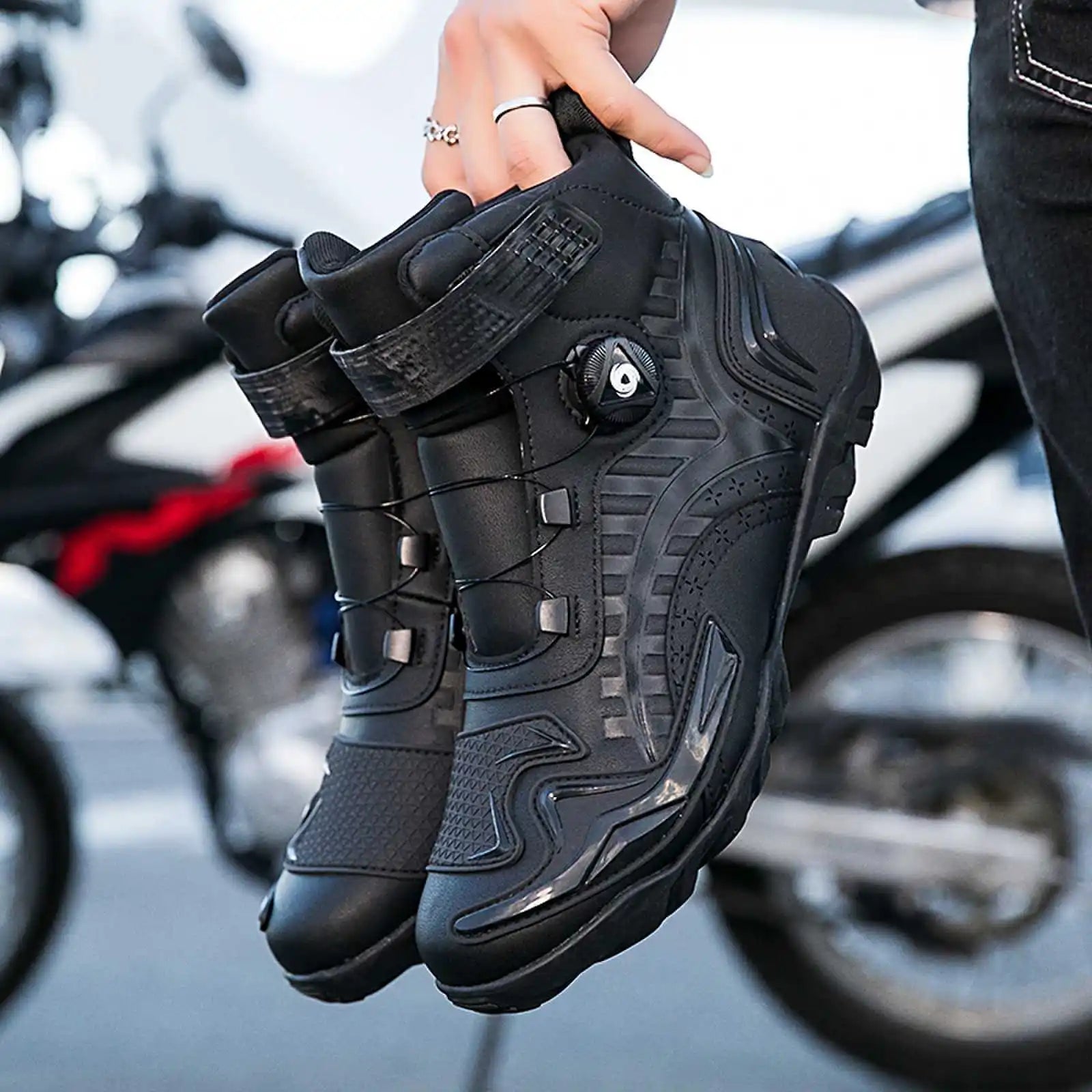Men's Leather Motorcycle Boots