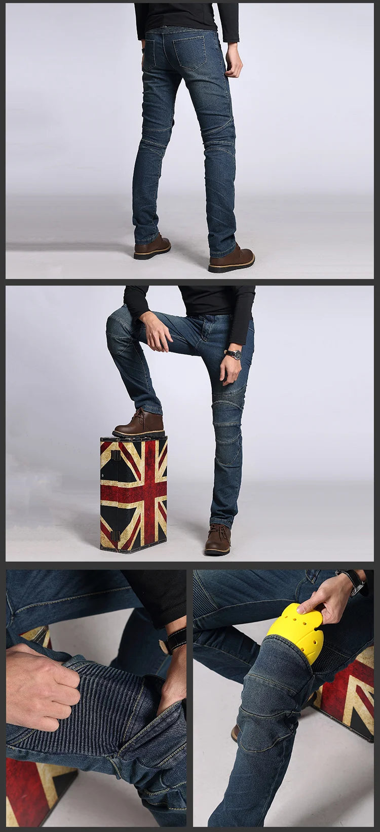 Summer Motorcycle Jeans with Protective Pads