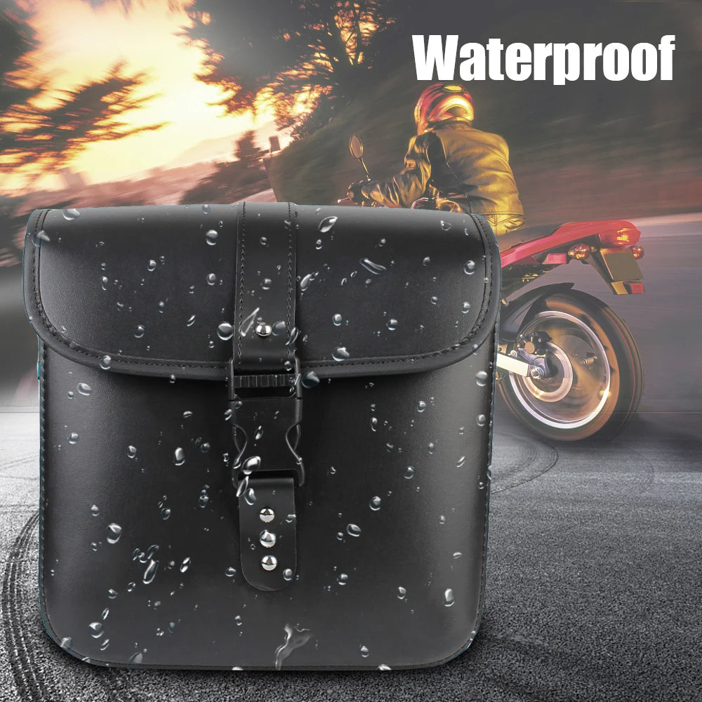 Vintage Style PU Leather Motorcycle Saddle Bags