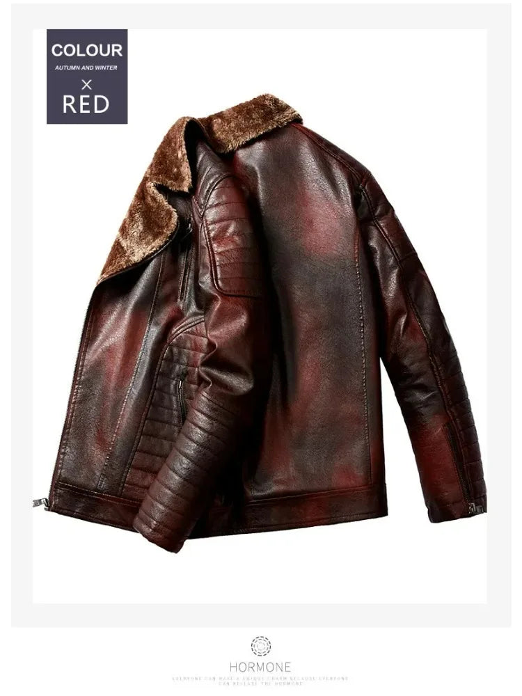 Stylish Faux Leather Biker Jacket