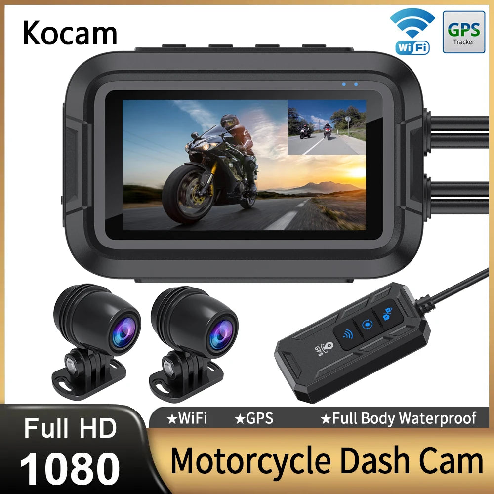 Dual 1080P Waterproof Motorcycle DVR Camera