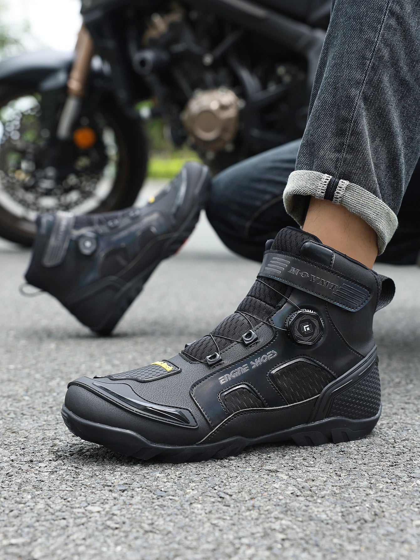 Men's Leather Racing Boots