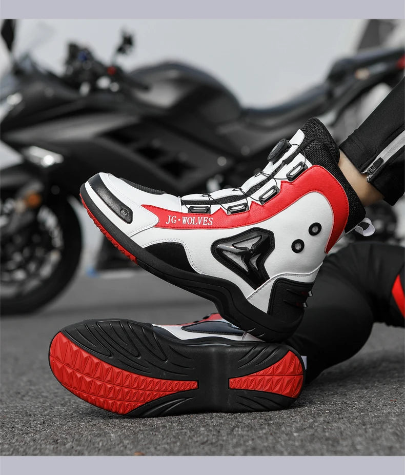 Motorcycle High-Top Boots for Outdoor Riding