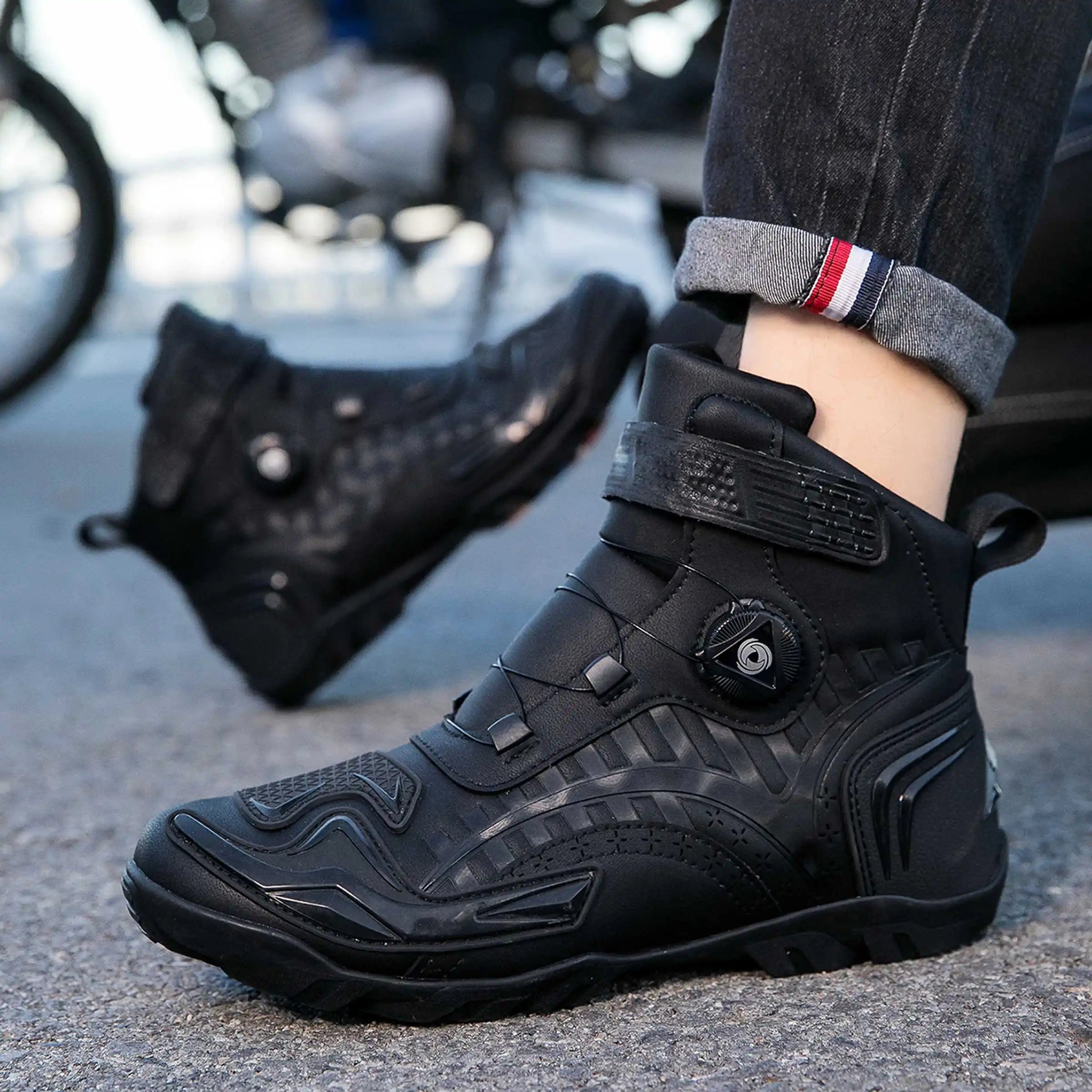 Men's Leather Motorcycle Boots