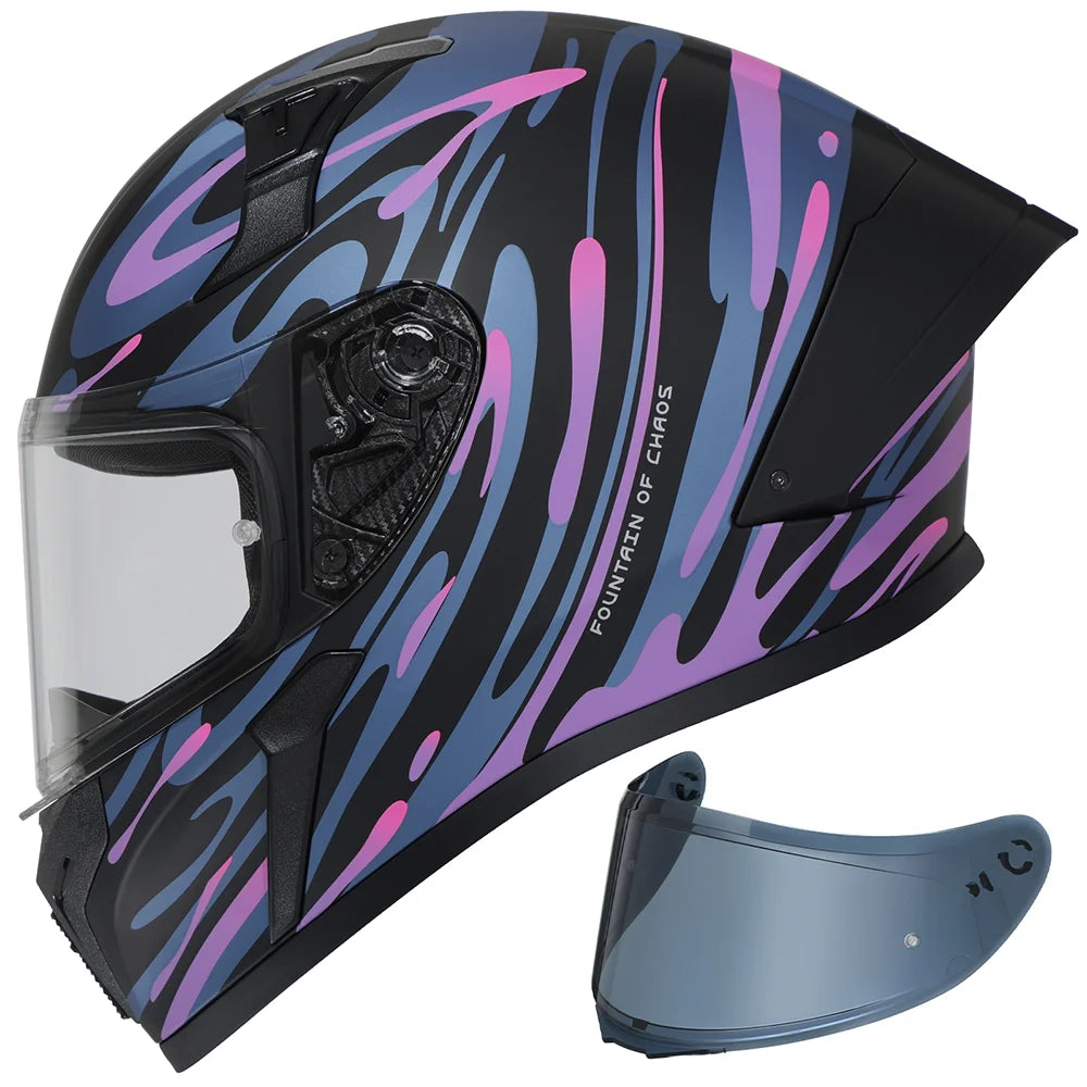 Stylish Dual Certified Full Face Motorcycle Helmet