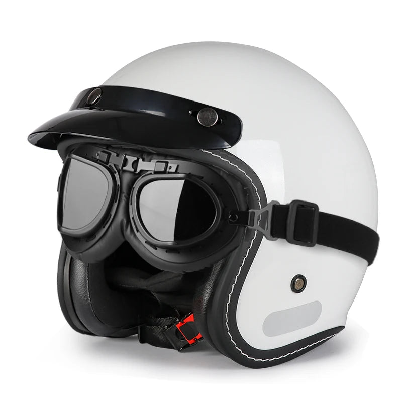 Retro Classic DOT Certified Motorcycle Helmet
