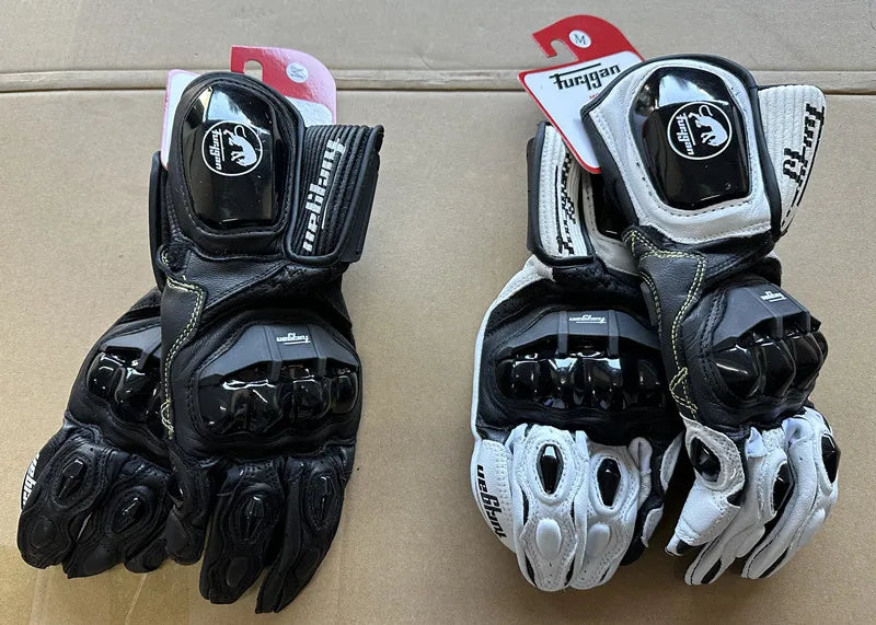 Leather Touchscreen Motocross Gloves