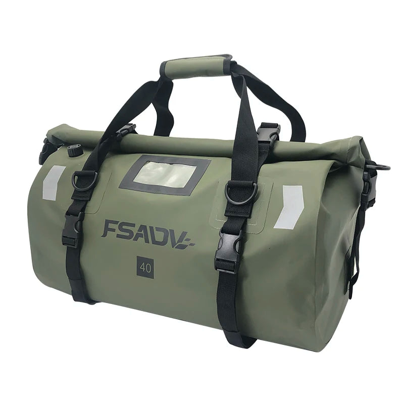 Waterproof Motorcycle Tail Bag - Carbon Black