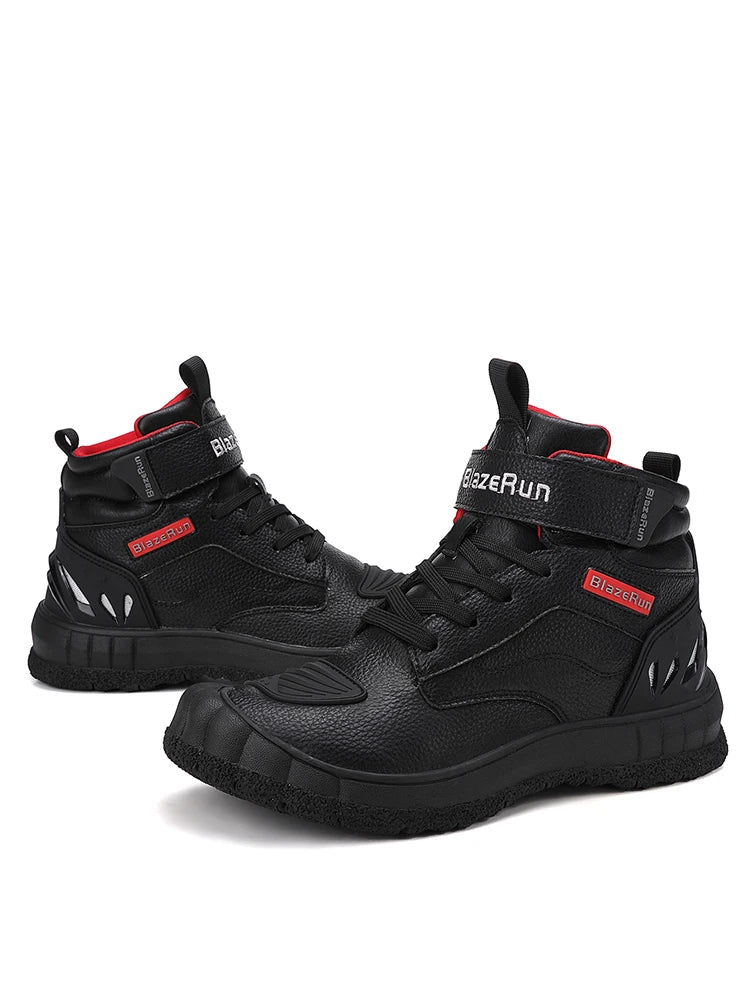 Stylish Leather Motorcycle Boots for Men