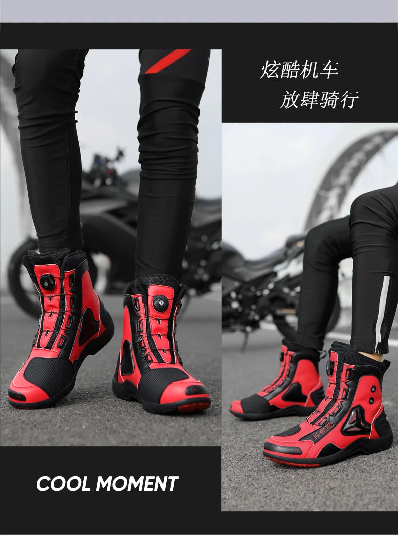 High-Top Off-Road Motorcycle Boots