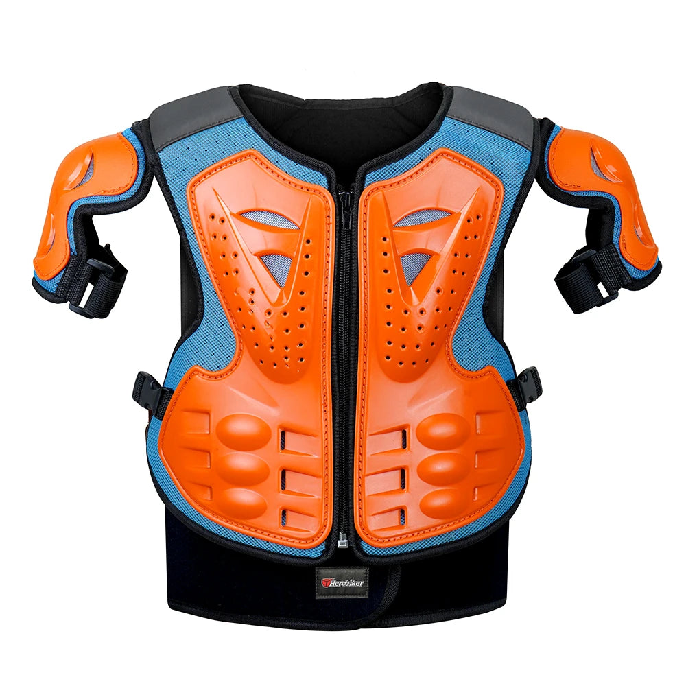 Kids Motorcycle Armor Vest Set with Elbow and Knee Pads