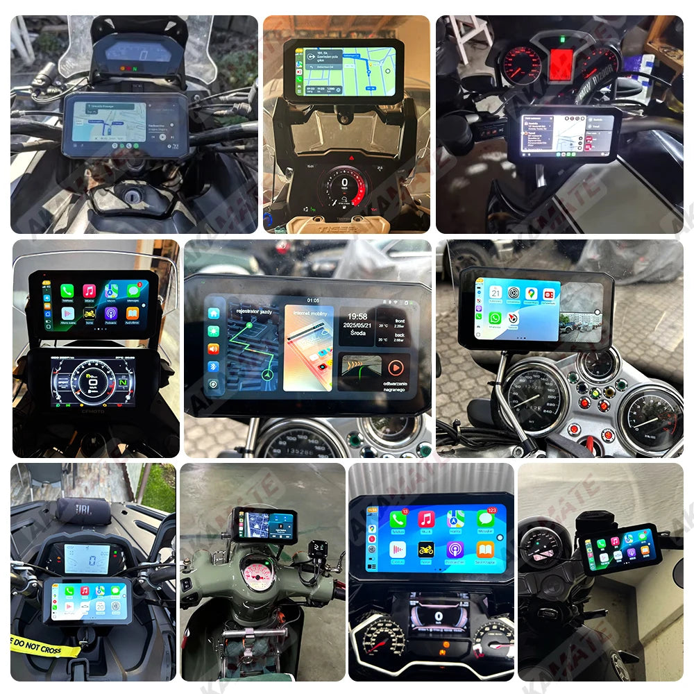 Universal Motorcycle Monitor with CarPlay & Android Auto