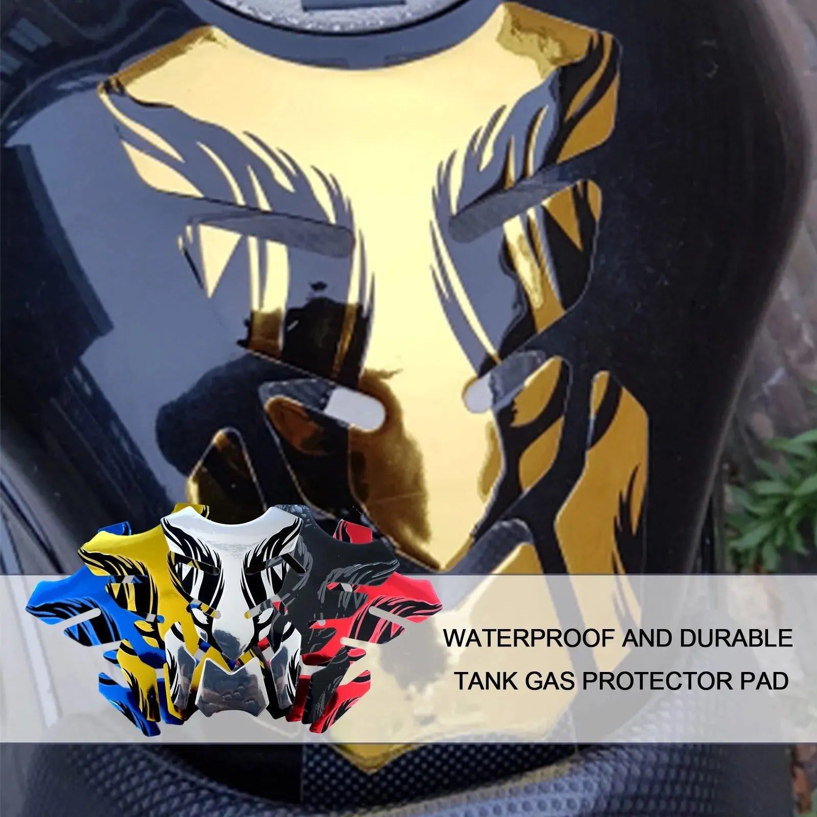 Motorcycle Tankpad Sticker Fishbone 3D Design