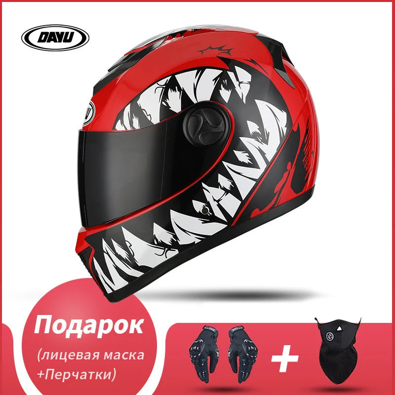 Dual Visor Full Face Modular Motorcycle Helmet