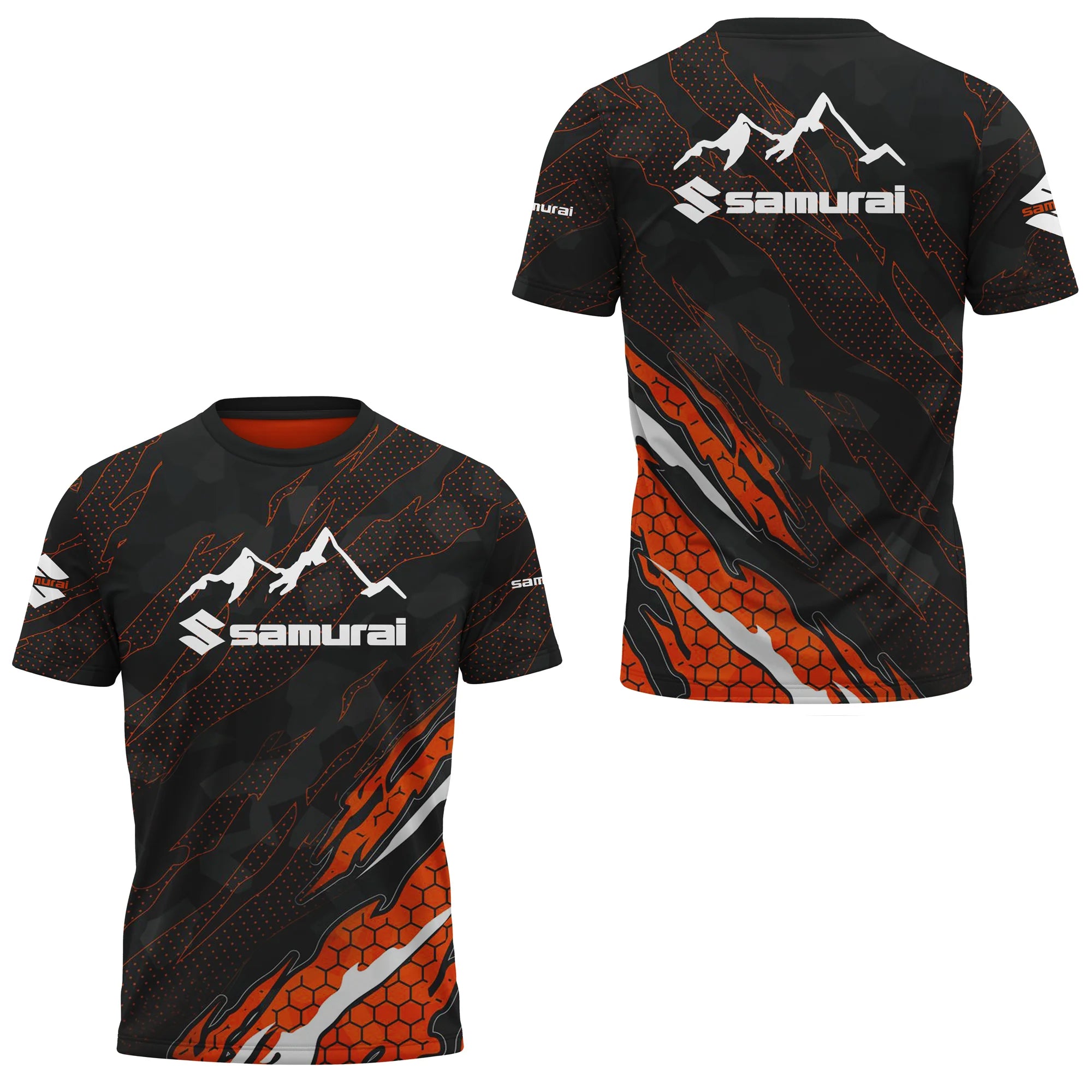 Men's 3D Motorcycle Pattern Short-Sleeved T-Shirt
