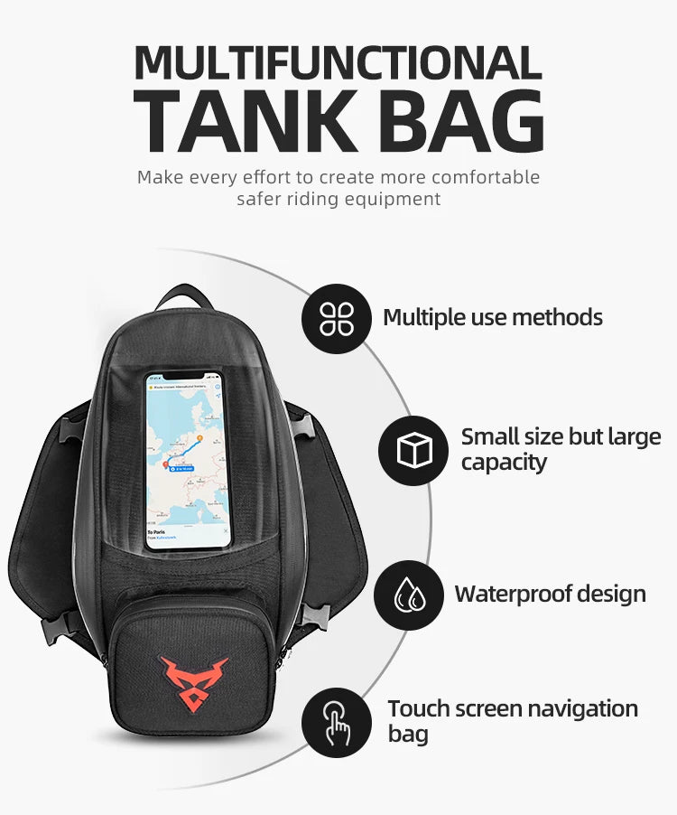 Waterproof Magnetic Motorcycle Tank Bag