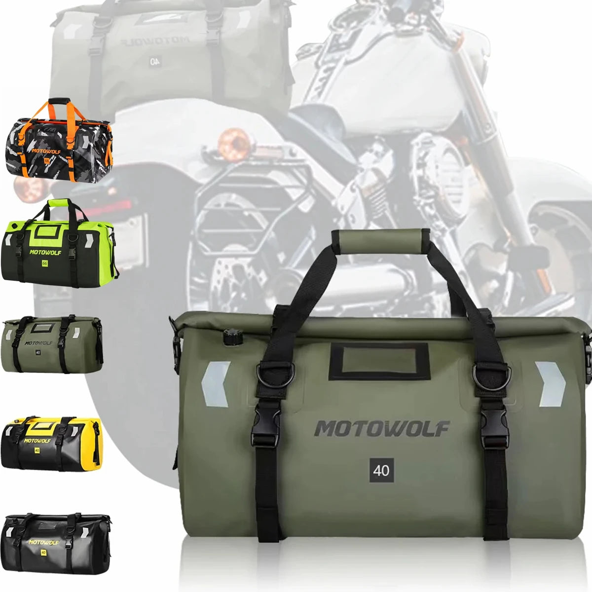 Waterproof Motorcycle Tail Bag 66L