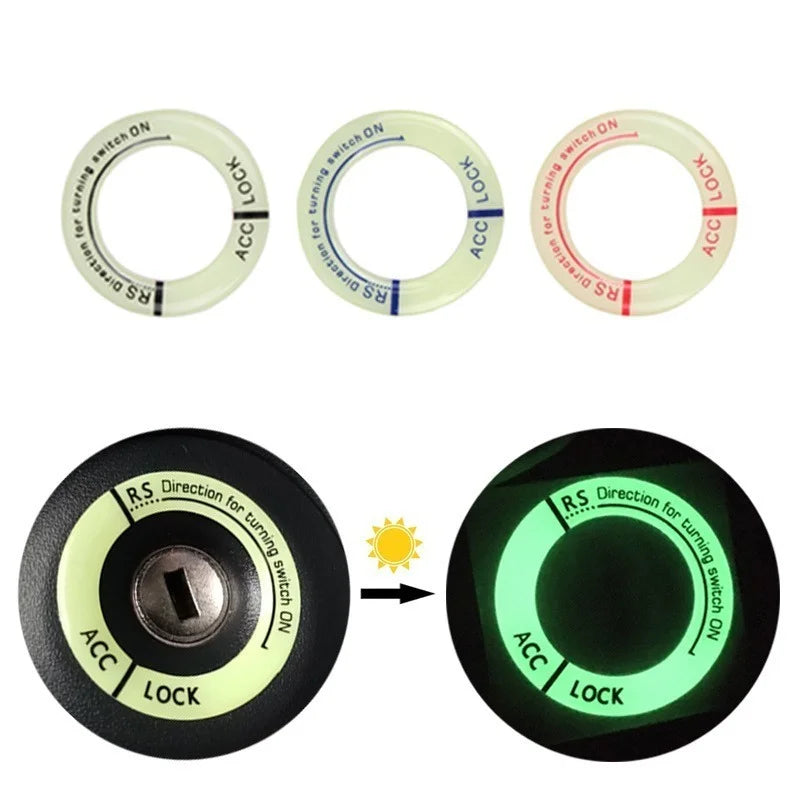 Night Luminous Motorcycle Key Ring Stickers