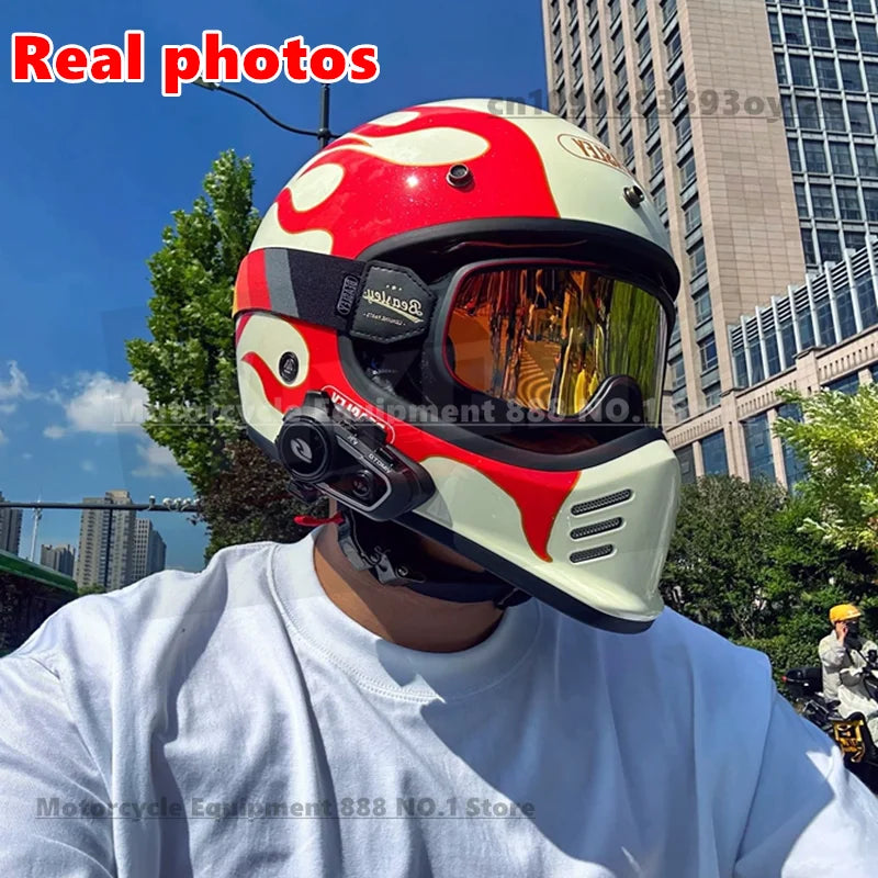 Original BEASLEY Retro Motorcycle Helmet