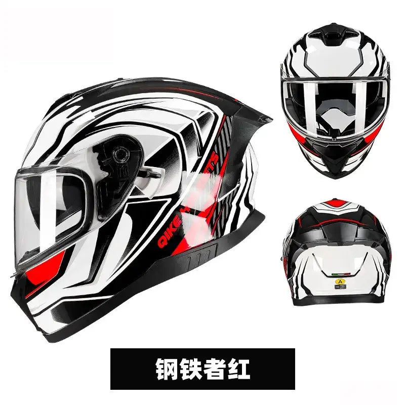 Dual Lens Full Face Motorcycle Helmet