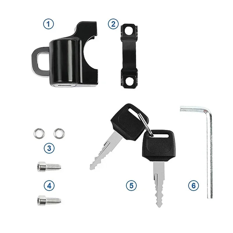 Motorcycle Helmet Lock Mount