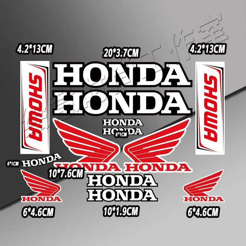 Honda Motorcycle Racing Sponsor Stickers