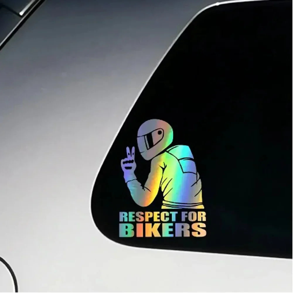 Respect Biker 3D Vinyl Sticker