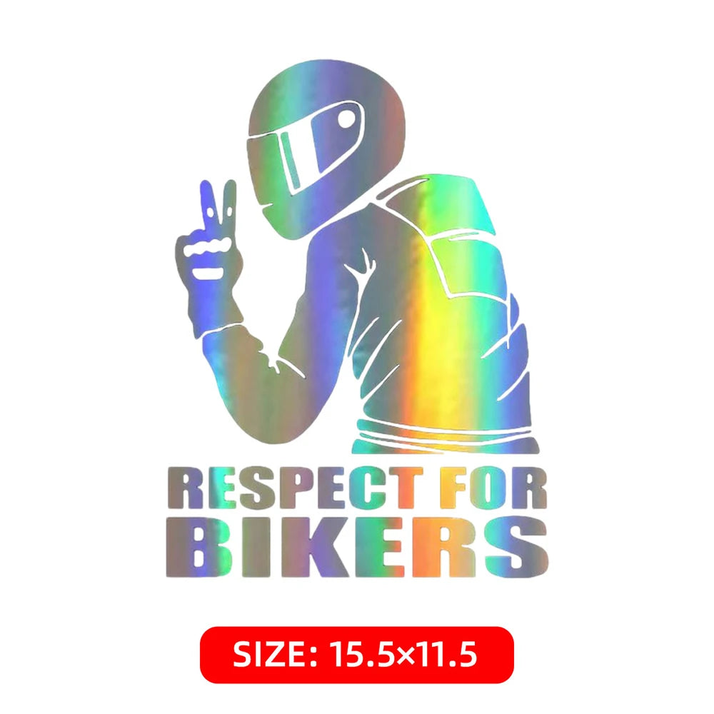 Respect Biker Vinyl 3D Sticker