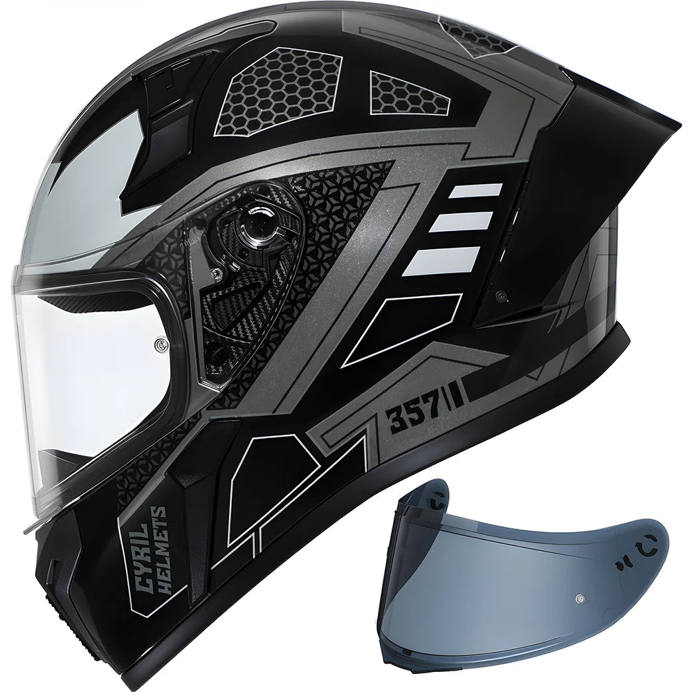 Stylish Dual Certified Full Face Motorcycle Helmet