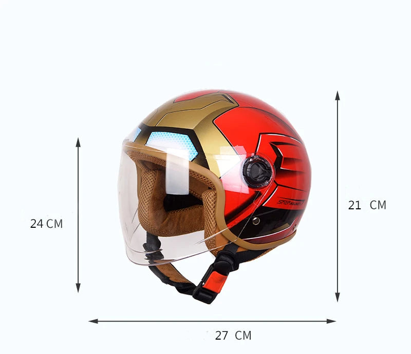 Kids Superhero Motorcycle Helmet
