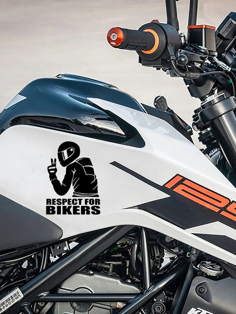 Respect Biker Vinyl 3D Sticker