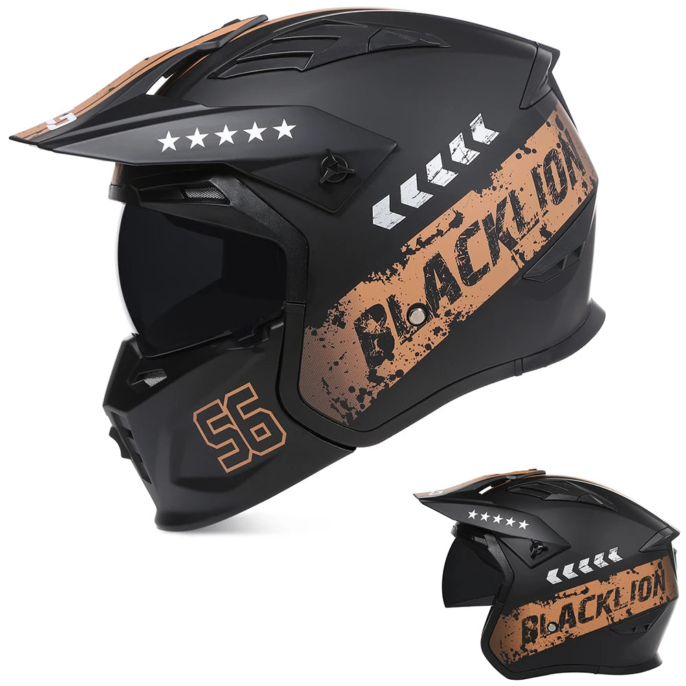 Premium Full Face Motorcycle Helmet with Detachable Design